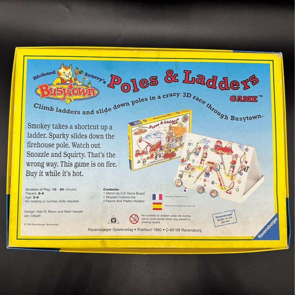 Vintage Richard Scarrys Busytown Poles and Ladders Game Ravensburger 1999 Y2K - Picture 3 of 10